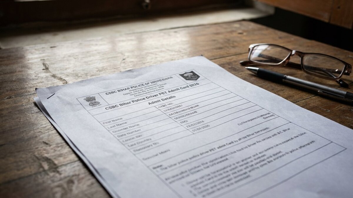 CSBC Bihar Police Driver PET Admit Card 2026